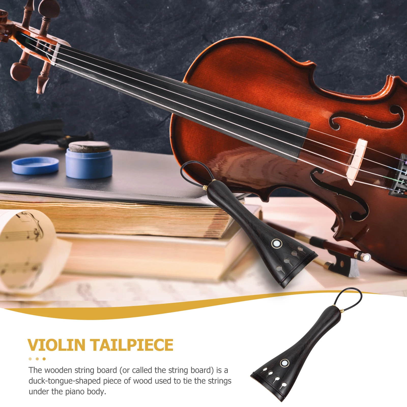 

Violin Pegs String Pulling Board Accessories Replacement Parts Durable Tailpiece