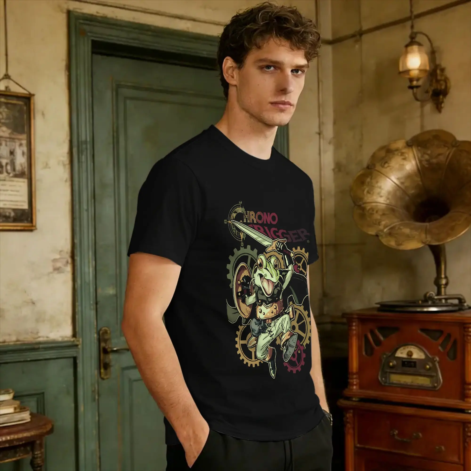 Chrono Trigger Frog Gaming Graphic Tee  T-Shirt Summer  Cotton T Shirts For Couple Casual Tshirt Short-Sleeved Vintage Top Tees