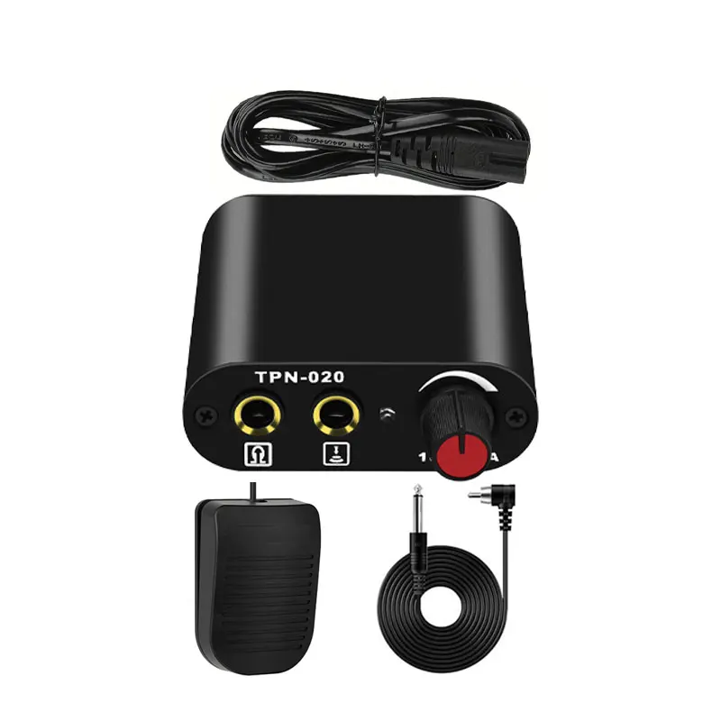 

DQFART Mini Tattoo Power Adapter Kit - Silent Foot Pedal,RCA Cable,EU/AU/US/UK Plug,Adjustable Voltage for Tattoo Machines