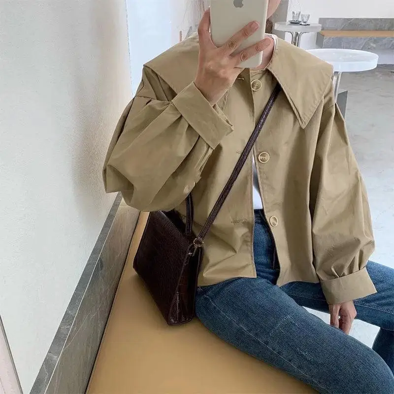 Jackets Women Classic Popular Chic Leisure Korean Fashion Loose Fit Solid Streetwear Simple Female Clothing Daily Ins Spring