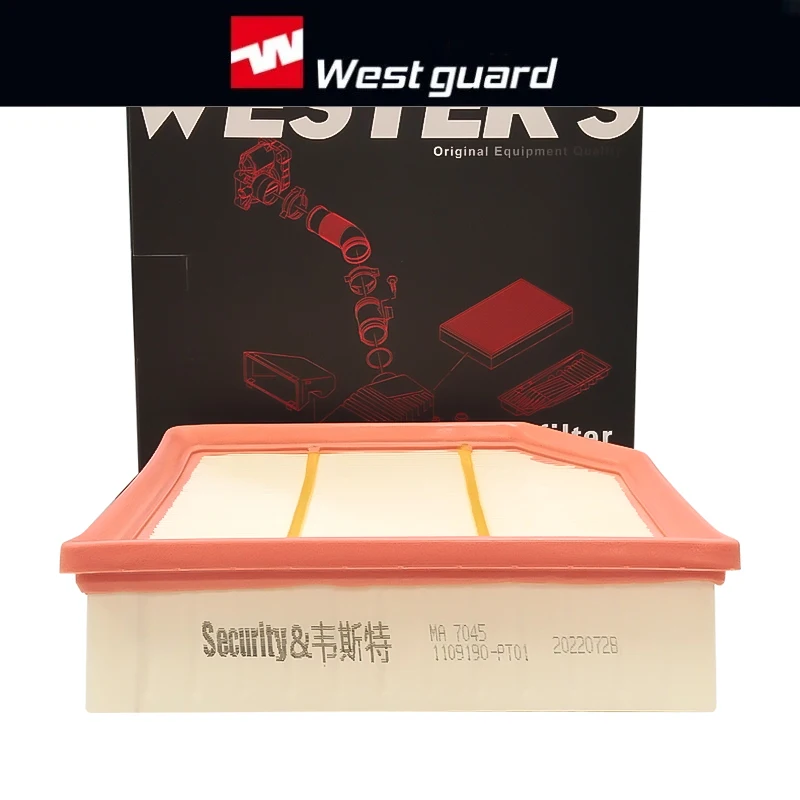 

WESTGUARD Air Filter For CHANGAN CS35 Plus 1.4 2023-26, UNI-V 1.5 2.0 2021-26, EADO Plus 1.4 1.5 2022-26 1109190PT01 T02 MA7045