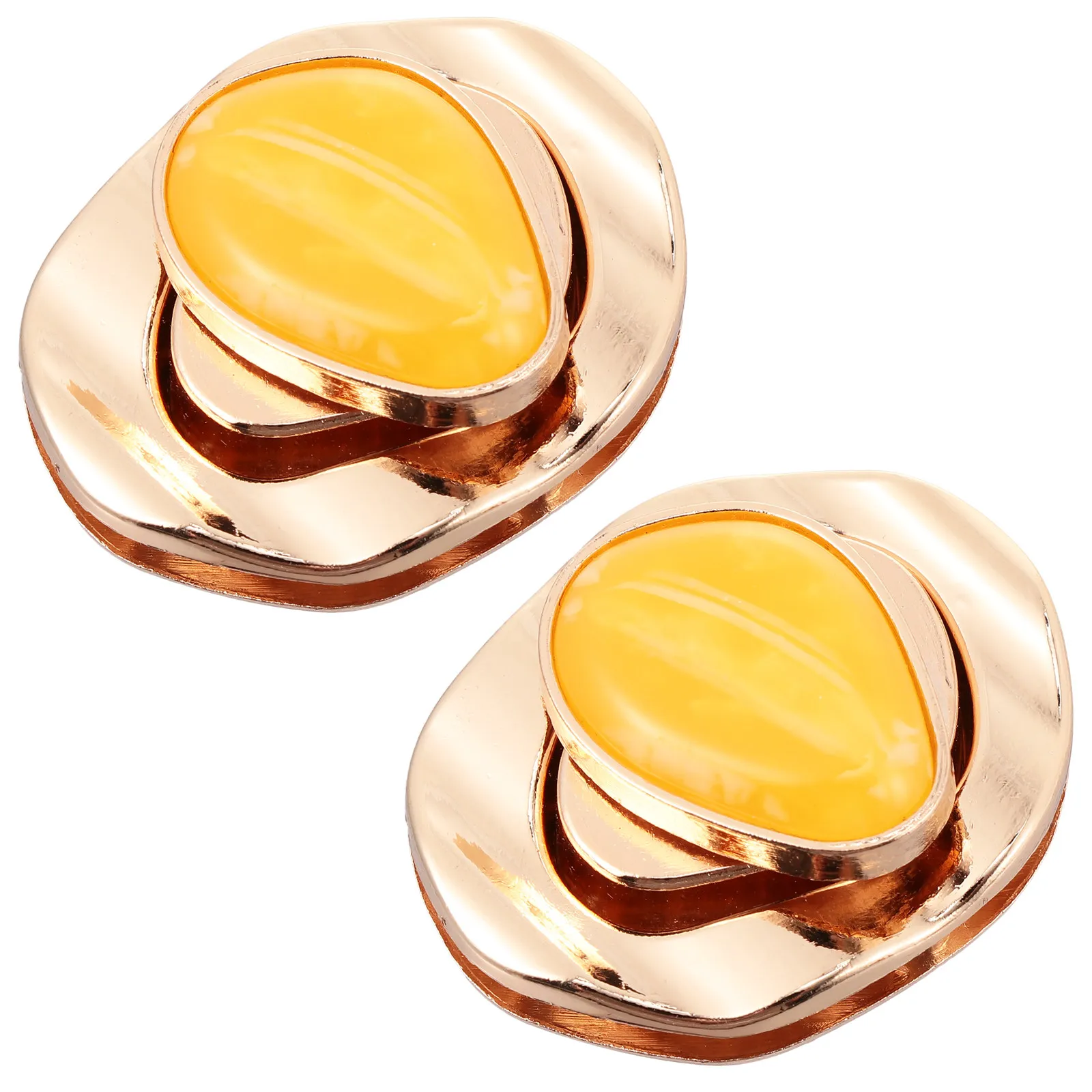 2Pcs Oval Shape Bag Buckle Locks Metal Decorative Buckle for Purses Handbag DIY Accessories Replacement Clasps