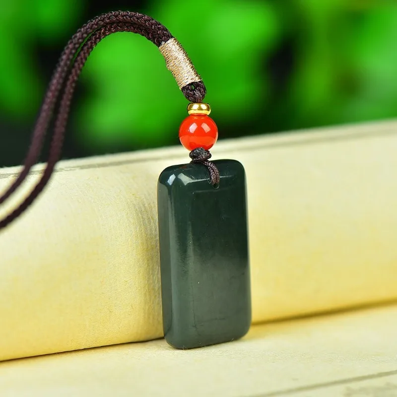 

Натуральный сапфир Hetian, безопасный брендовый нефритовый кулон, мужское и женское ожерелье