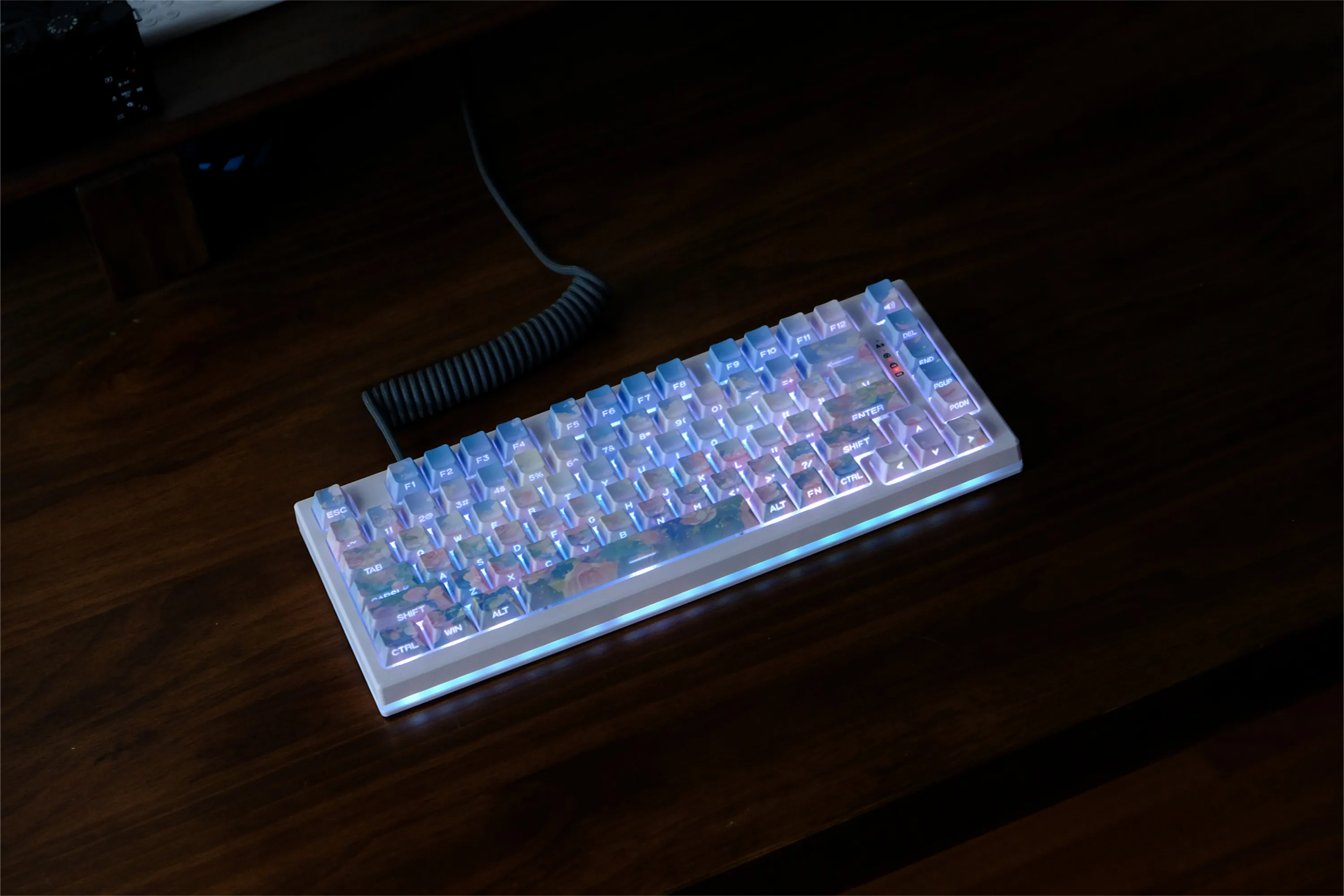 Rose Garden Side Backlight Keycaps 131 Keys PBT Material Cherry Profile DYE-SUB For CHERRY MX Switch Mechanical Keyboard Keycap