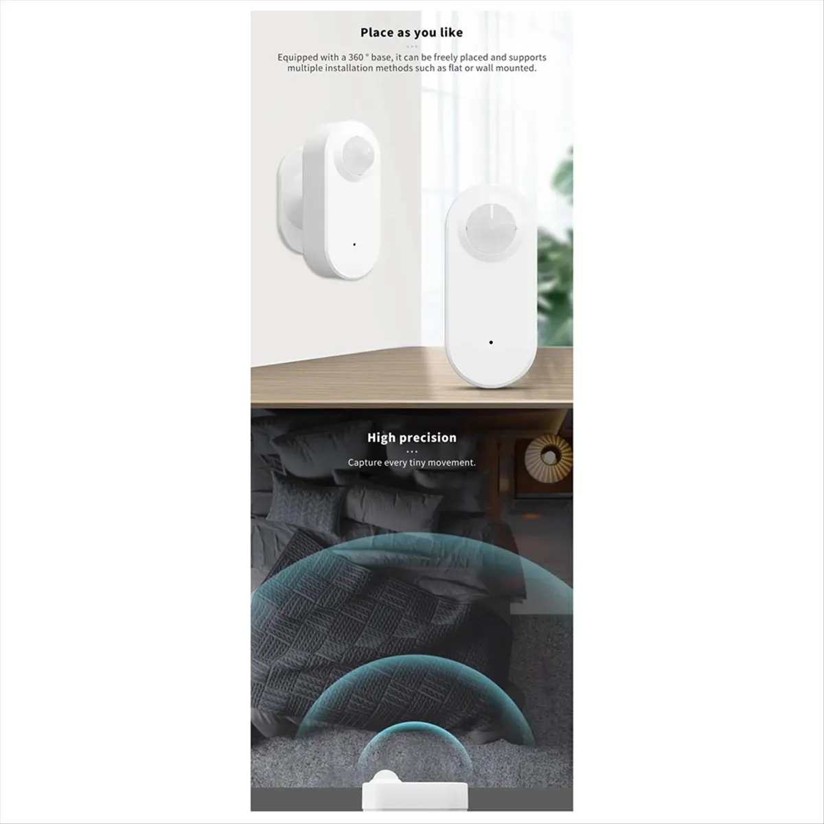 SWXF Tuya Wifi Infrared Motion Sensor Alarm - Burglar Alarm Suitable for Home/Garages/Shops