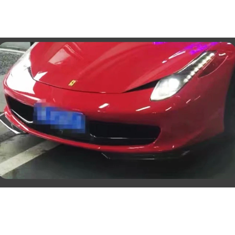 For Ferrari 458 Carbon Fiber wrap angle Car Front Bumper Splitter Corner Trim Cover Front Chin auto parts
