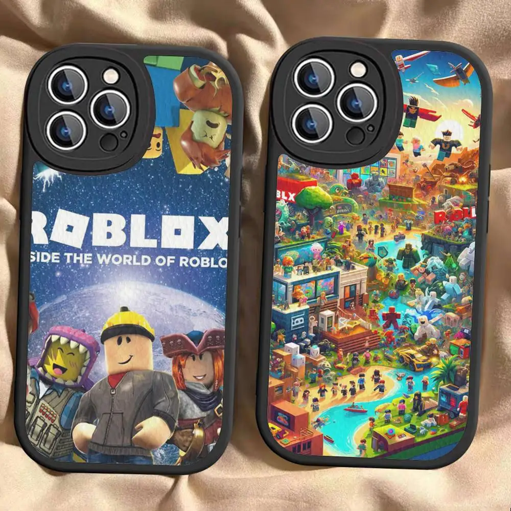 لعبة شعبية R-Roblox حافظة هاتف آيفون 11 12 13 14 15 16 برو ماكس بلس أغطية جلد