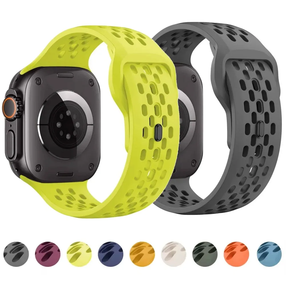 Weiches Silikonarmband für Apple Watch Ultra 3/2/1 11 10 9 8 7 6 5 4 SE3 Komfortables Band für iWatch 46mm 45mm 41mm 44mm 49mm 40mm 42mm