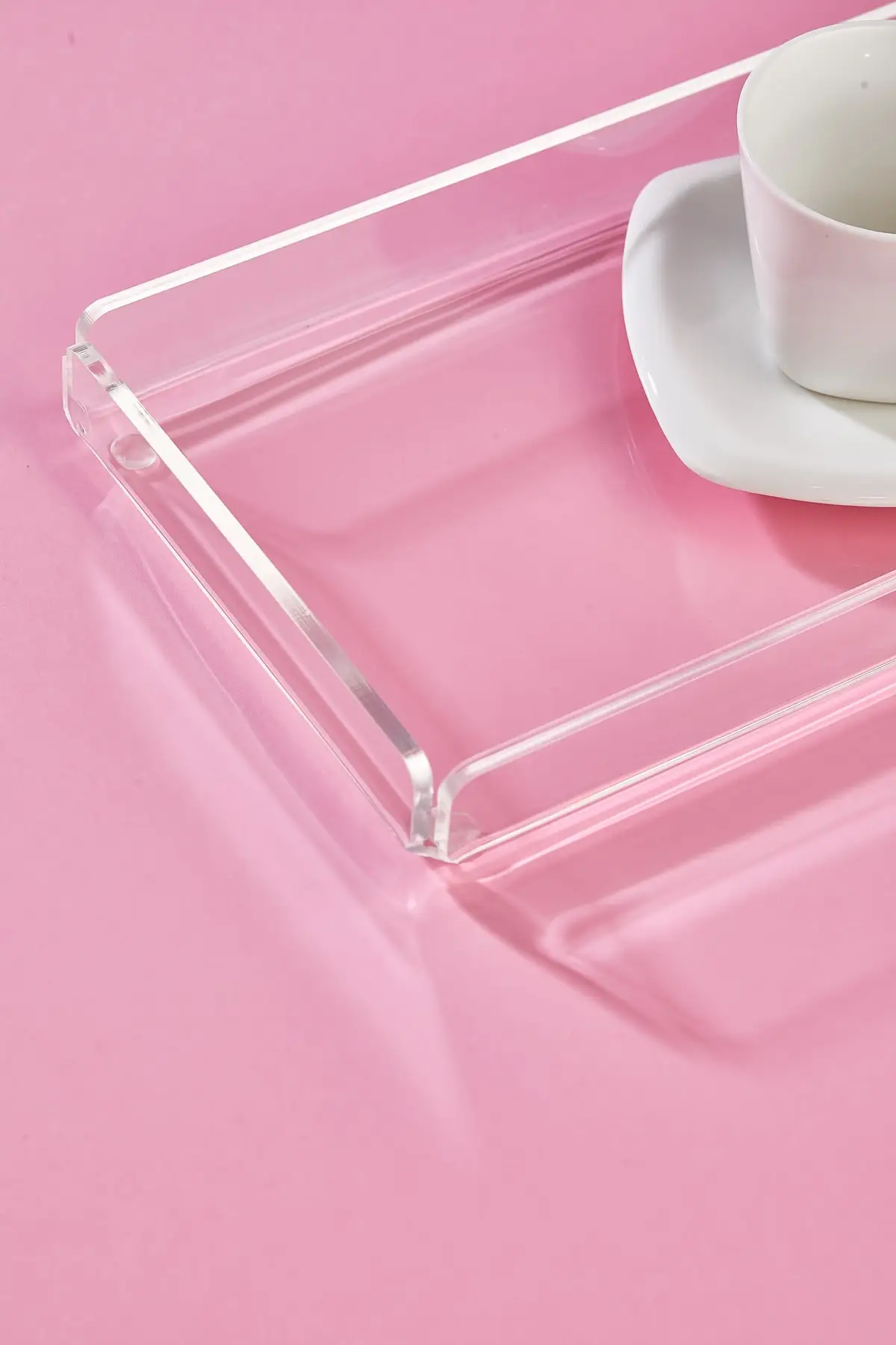 

Transparent metrat acrylic acrylic plexi serving serving tray drop corner 30x13cm luxury 2022 tray Tea tray