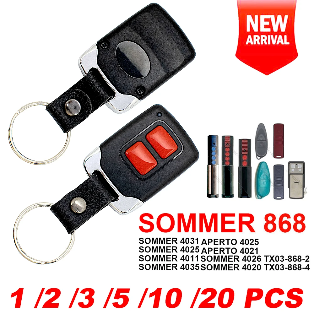 1-20 個 SOMMER ガレージドアリモコン SOMMER 4020 4026 TX03 868MHz ローリングコード 2 ボタンハンド送信機最高品質