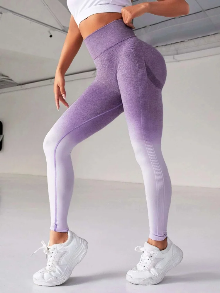 

Seamless Peach Buttock Lifting Gradient Dyed Sports Yoga Trousers