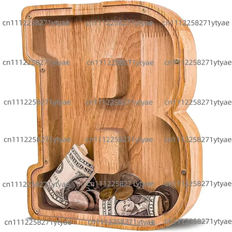 Wooden Alphabet Piggy Bank,  Large Alphabet Piggy Bank, Personalized Creative Handmade Products, Birthday Gifts