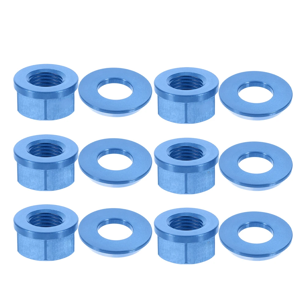 

6pcs Bicycle Hub Nut Quick Release Lever Aluminum Alloy Rivet Axle Kit Wheel Blue Finish Durable Rustproof High Strength