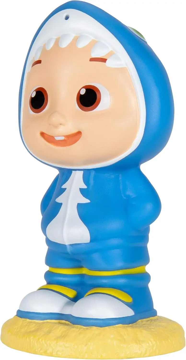 CoComelon Bath Squirters, con juguete de personajes JJ y 2 tiburones, juego divertido para el baño para bebés, niños pequeños y niños