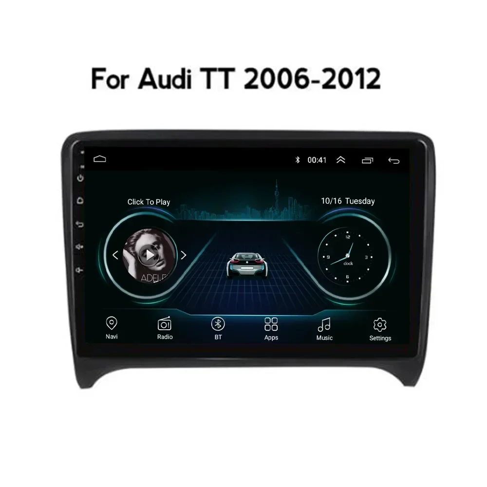 

Для Audi TT MK2 8J 2006-2014-2050 2din автомобильный радиоприемник авторадио Android Auto Carplay Navi мультимедийный DVD-плеер навигация GPS камера