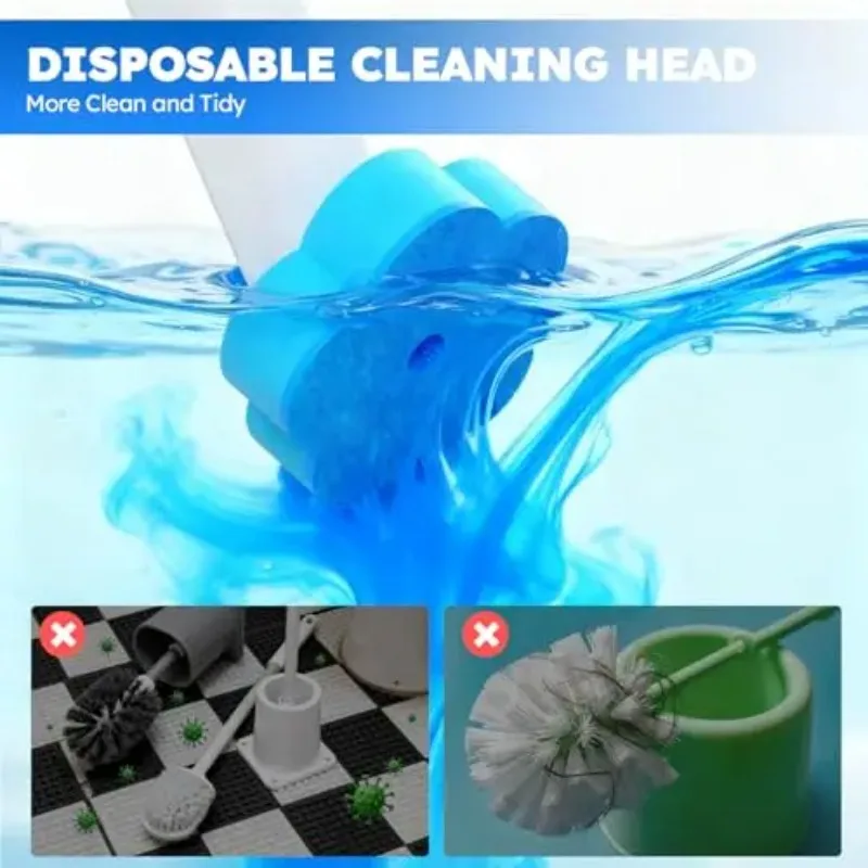 Toilet Brush Wc Kit with Disposable Replacement Heads Long-Handle Hygienic Bathroom Cleaning Tools Brushe for Home Accessories image 5