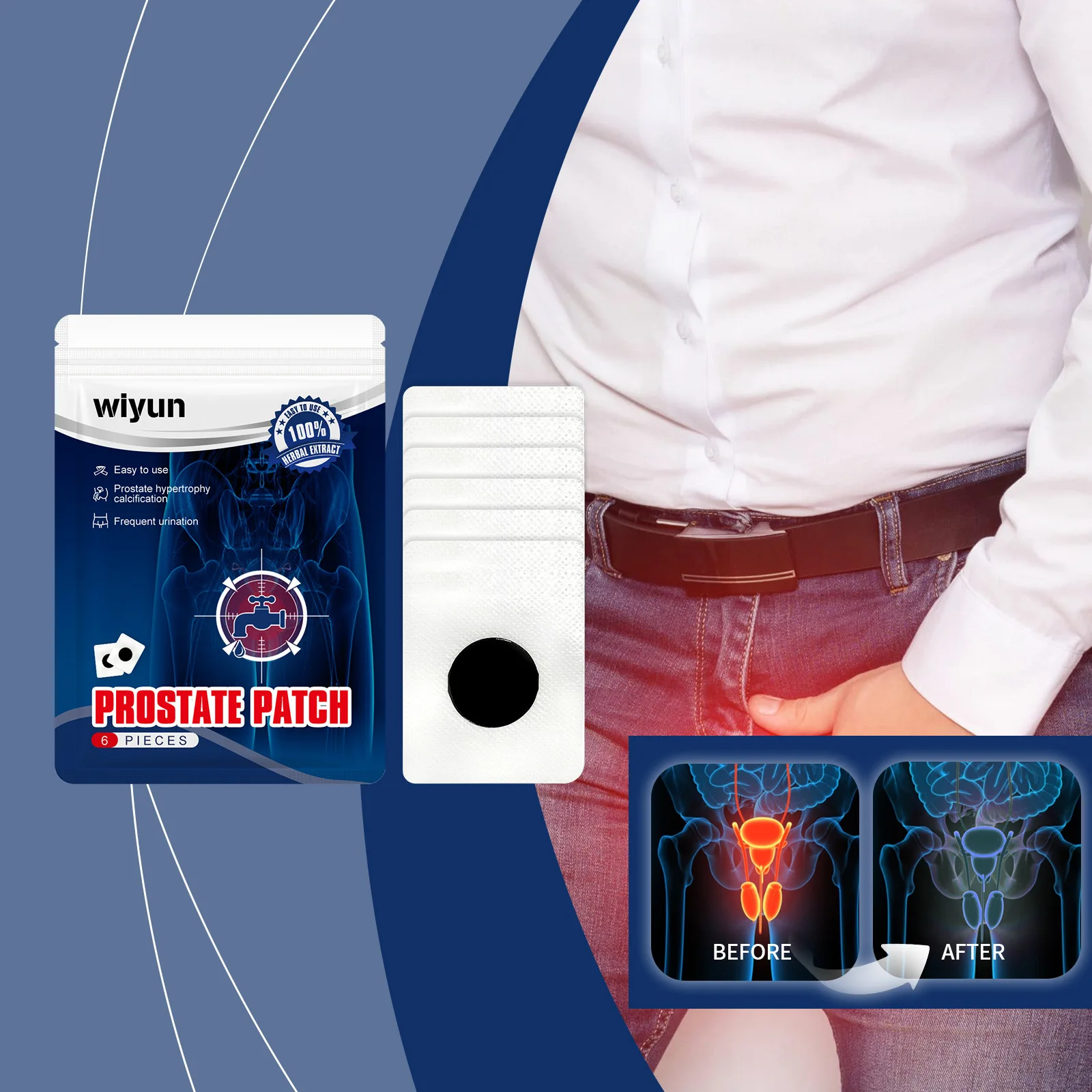 

Body Care Patch for Man Relieve Male Prostate Discomfort Gentle Maintenance and Comfortable Care Patches Personal Health Care