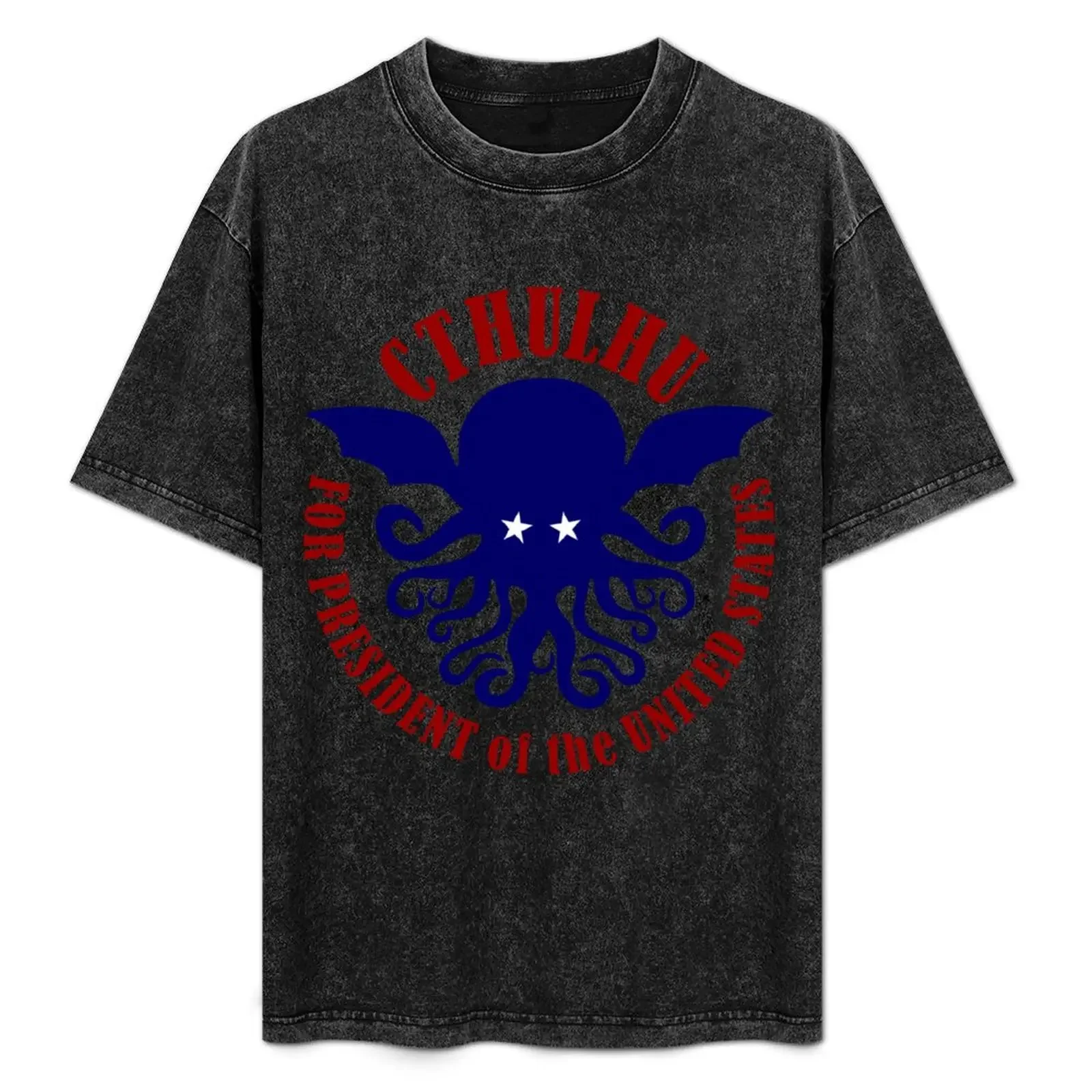 

Cthulhu For President T-Shirt Basic Solid Color Short Sleeve Cotton Top