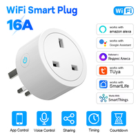 WiFi Smart Plug 16A UK Socket with Energy Monitor Alexa Google Home App Control Timer Schedule Voice Remote for Electrical Plug