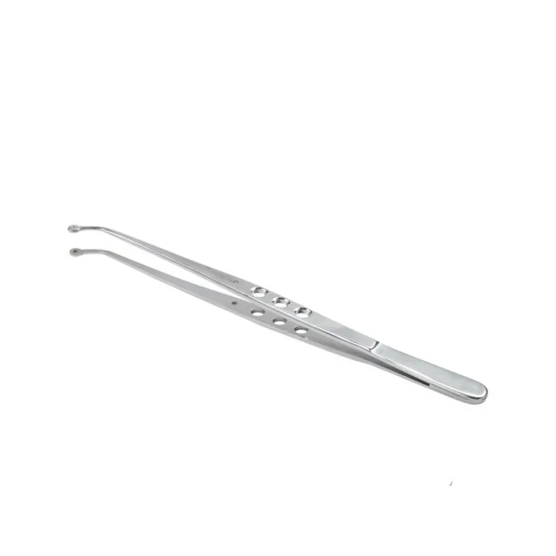 VV Dental Surgical Operation Stitching Tweezer Cotton Dressing Forceps Serrated Tip Stainless Steel Dental Instrument