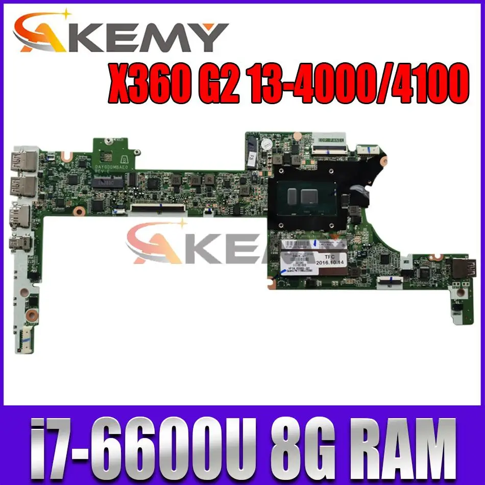 

Материнская плата для ноутбука HP Spectre X360 G2 13-4000 13-4100 DAY0DDMBAE0 SR2EY i5-6200U с оперативной памятью, материнская плата для ноутбука протестирована нормально