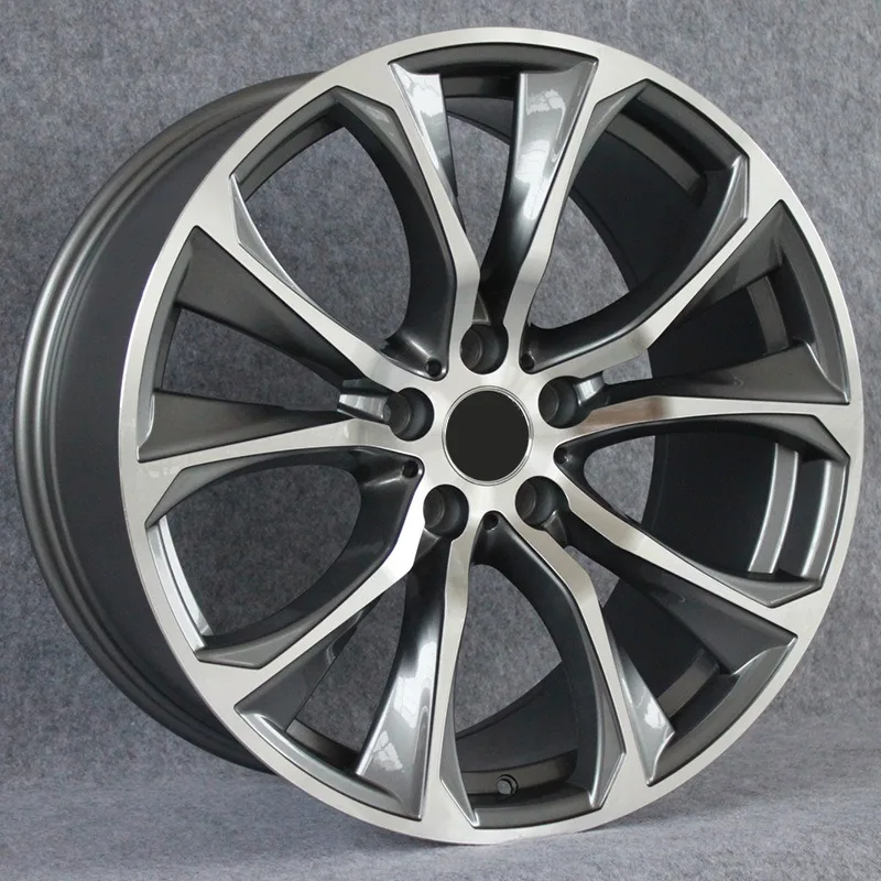 High end customized wheel hub Multiple  Inch deep concave forged alloy rims, 5x3 PCD gold polished finish, single piece sporty