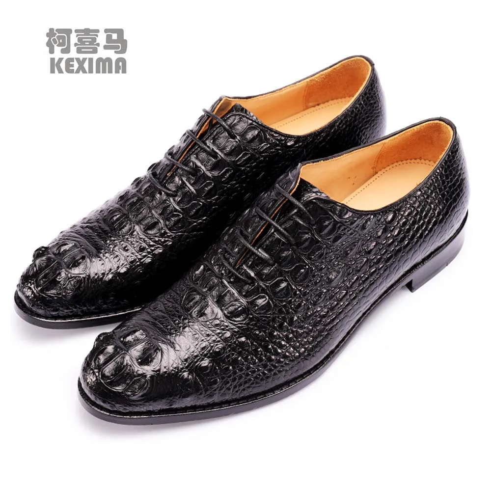 

piliyuan new crocodile leather shoes for male fromal shoes Handmade shoes British fashion breathable business men dress shoes