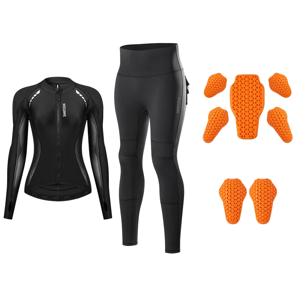 WOSAWE Dames motorfiets zachte beschermende bodyprotector zomer motorjas motorcross racebroek CE goedgekeurd