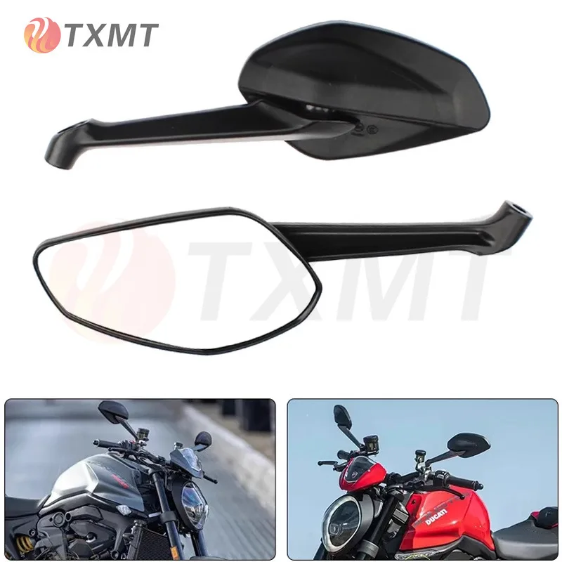 Left&Right Black Motorcycle Rear View Mirror For Ducati Diavel  Monster 821 1200 1200S 797