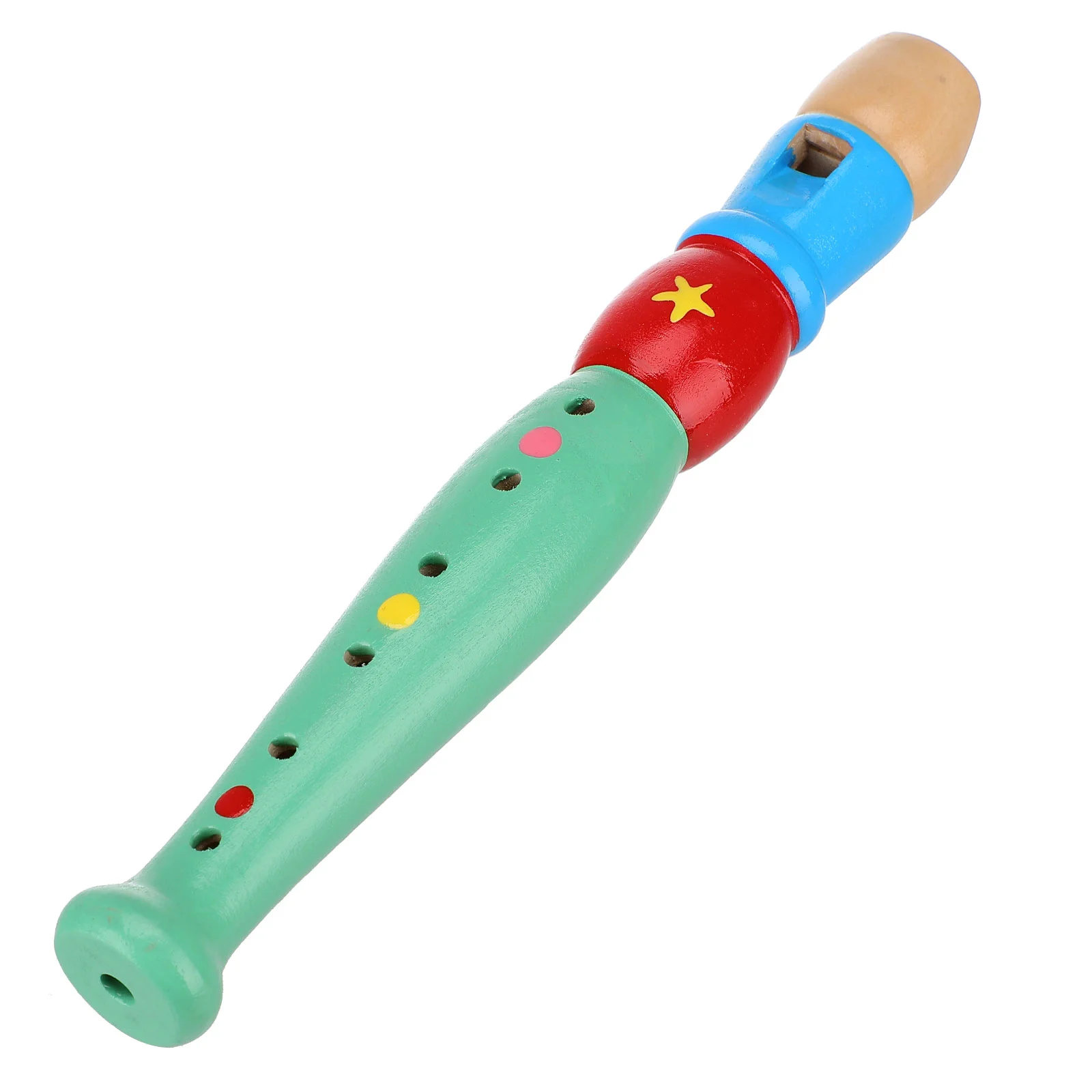 Toyvian-Flûte à bec en bois à 6 trous, petite flûte à bec, jouet musical pour enfants