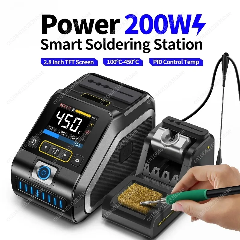 200W Smart Soldering Station Rework Soldering Helping Hand F245/F210 Handle Electronic Welding Repair Fast Heat Solder DIY Tools