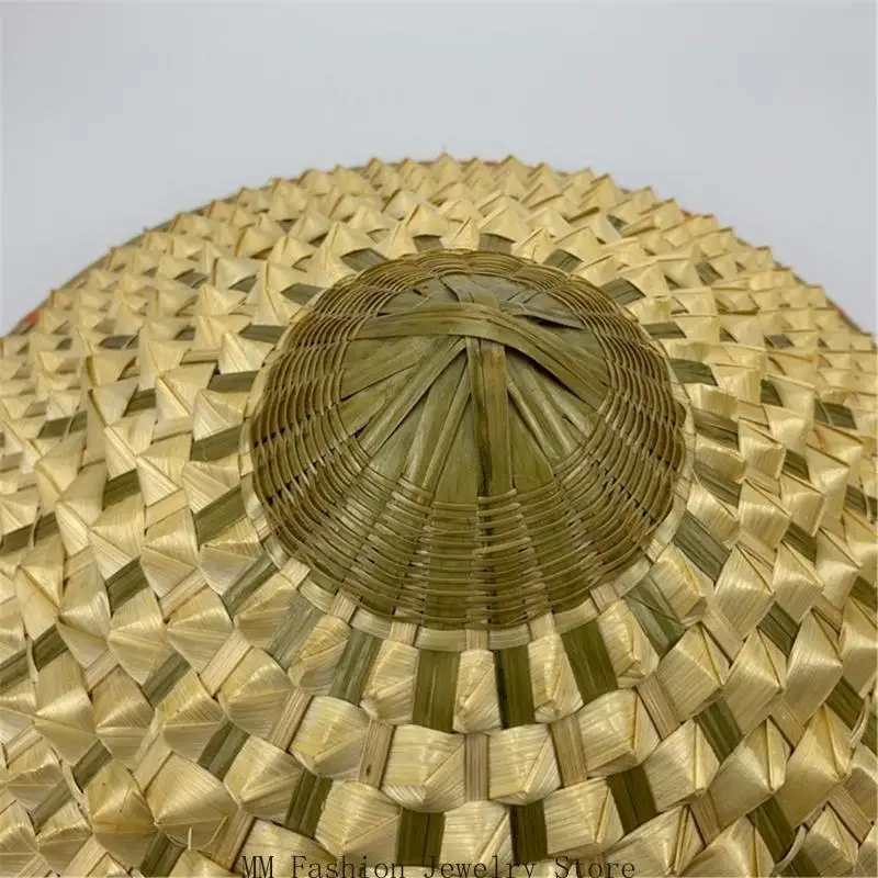 Oriental Hat Bamboo Weave Hat Asian Comfortable Fit for  display picture 3