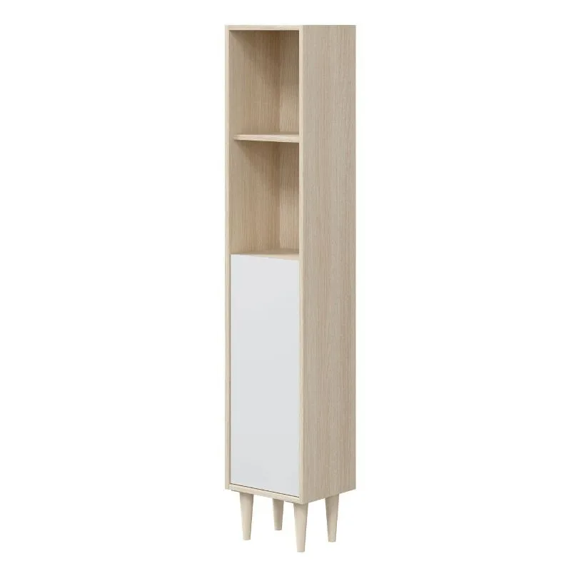 Verona bathroom column with legs oak and white glitter 30x25x150 cm