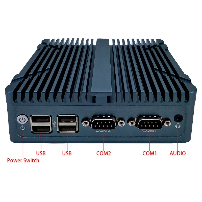 Mini PC industriale di alta qualità con computer desktop J1900 Fanless SSD DDR3L Display VGA Processore HDD I3 da 4 GB di memoria