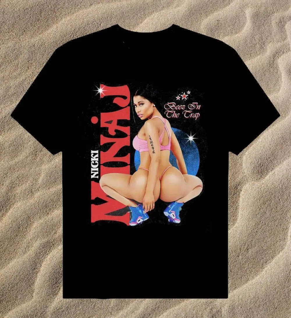 Nicki Minaj Beez in the Trap Shirt Vintage Gift For Men Women Funny Black Tee