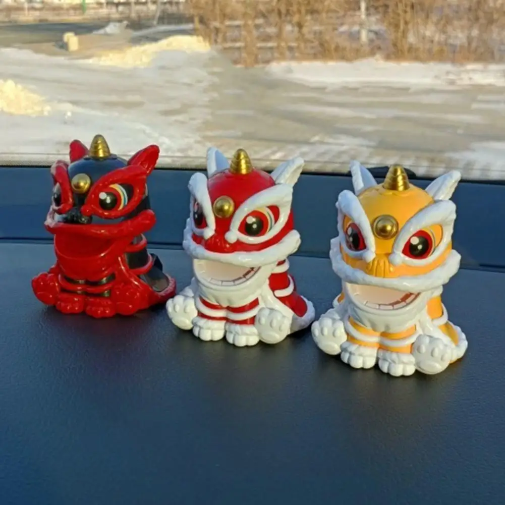 

Ornamental Lion for Car Car Dashboard Lion Decoration Chinese Style Solar Lion Car Dashboard for 2024 for Drivers