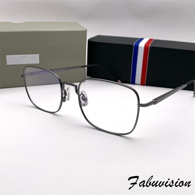 

High Quality Women Men's Glasses Frames T-B124S Rectangle Titanium Optical Computer Prescription Glasses Frame