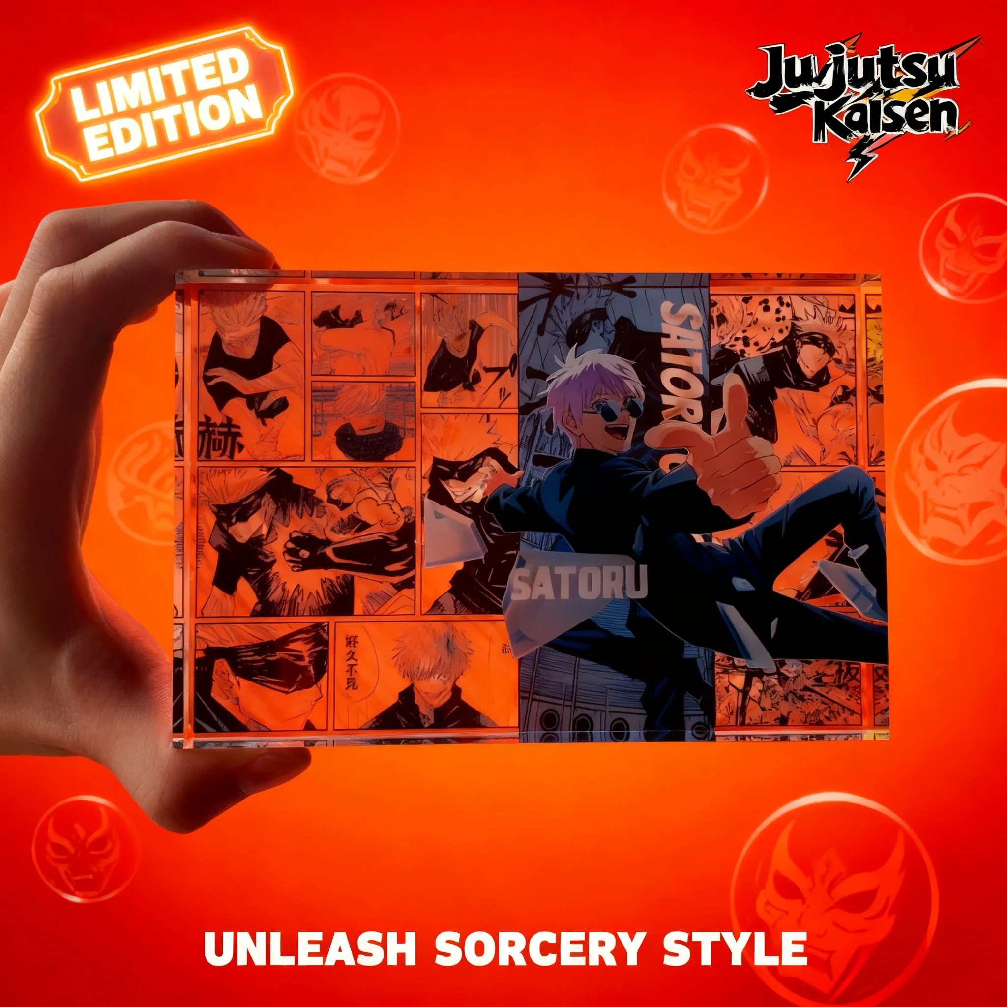 Figura de acrílico de Jujutsu Kaisen, Gojo Satoru, Geto Suguru, decoración de escritorio, mercancía de anime y manga, llavero de acrílico, insignia