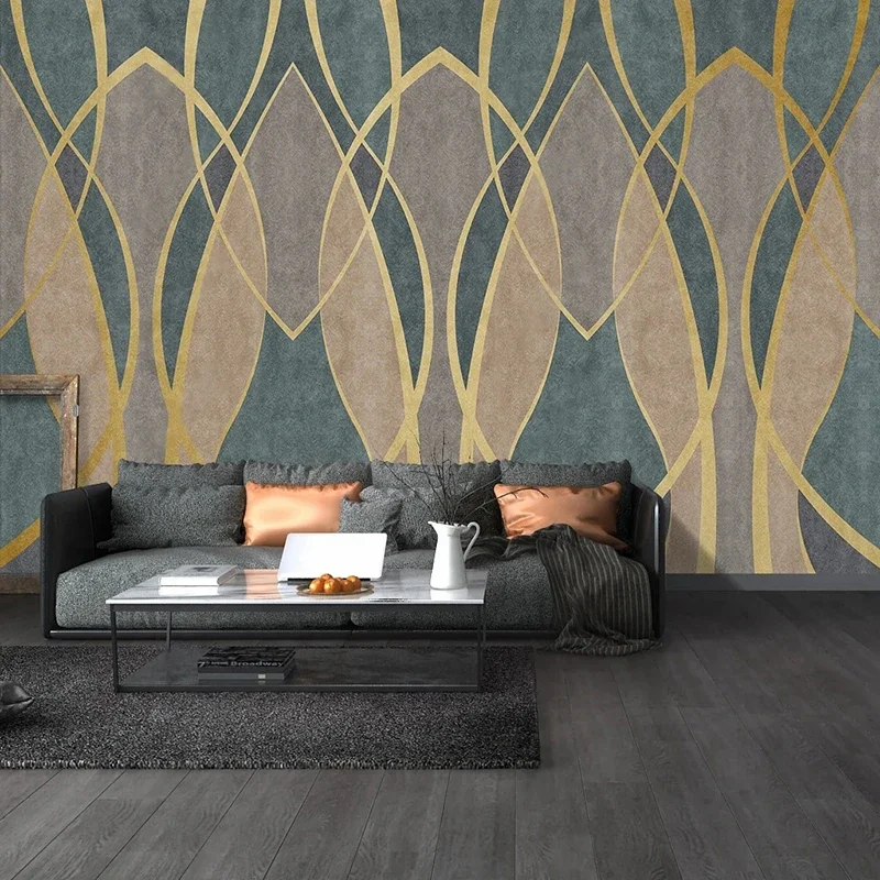 Abstract 3D Custom Wallpaper Modern Geometric Line Strip Photo Murals Environment Friendly Home Interior Decoration Wall Papers
