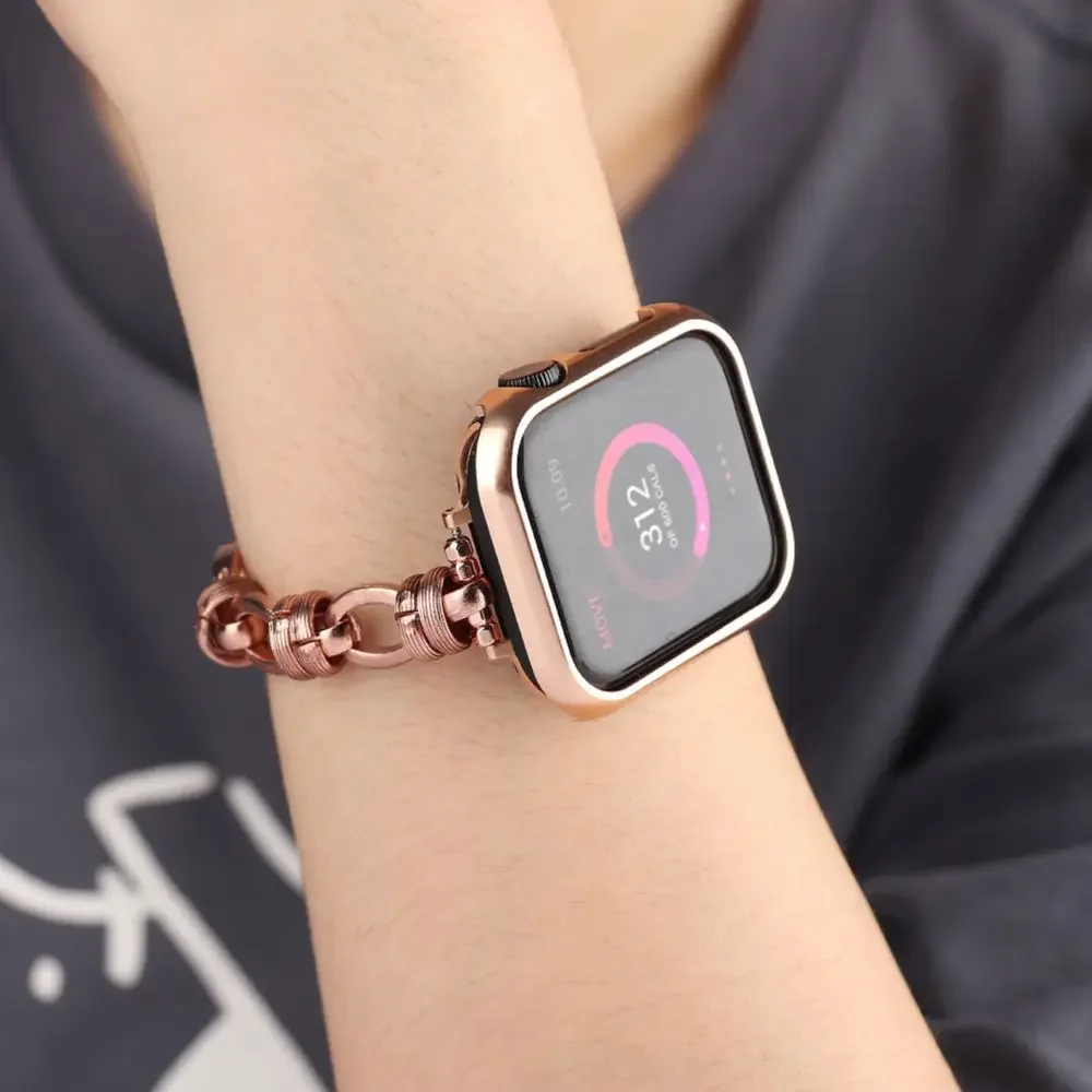 Metal Strap for Apple Watch Band 44mm 40mm 49mm 45mm 41mm 42mm 38mm Stainless steel Wristband iWatch Series Ultra 9 8 7 6 5 3 SE