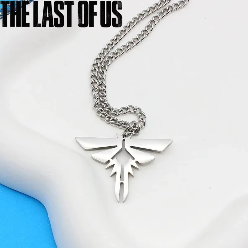 Game The Last of Us Cosplay Necklace Stainless Steel Choker Adult Unisex Chain Pendant Punk Hip Hop Jewelry Accessories Prop