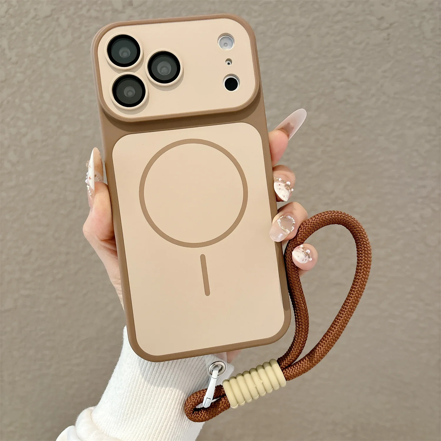 NEU Mit Lanyard Magnetisches Kabelloses Ladeband Handyhülle Für iPhone 18 17 Pro Max 16 15 14 12 13 11 Pro Hülle Magsafe Cover – Detail 8