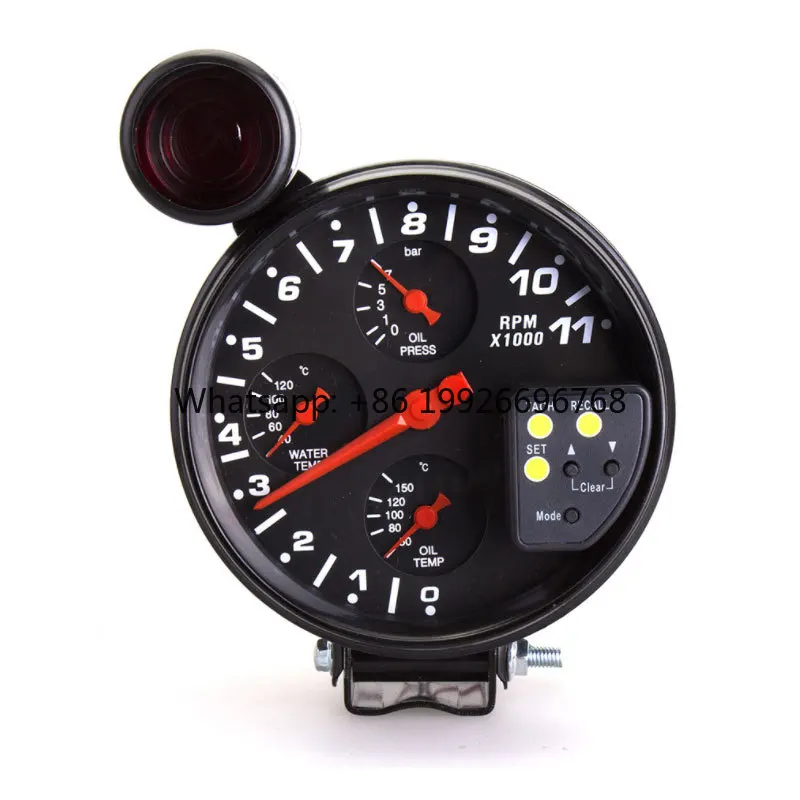Auto Universal 12V Stepper Motor Digital Tachometer 11000 RPM Meter With Shift Light for Car