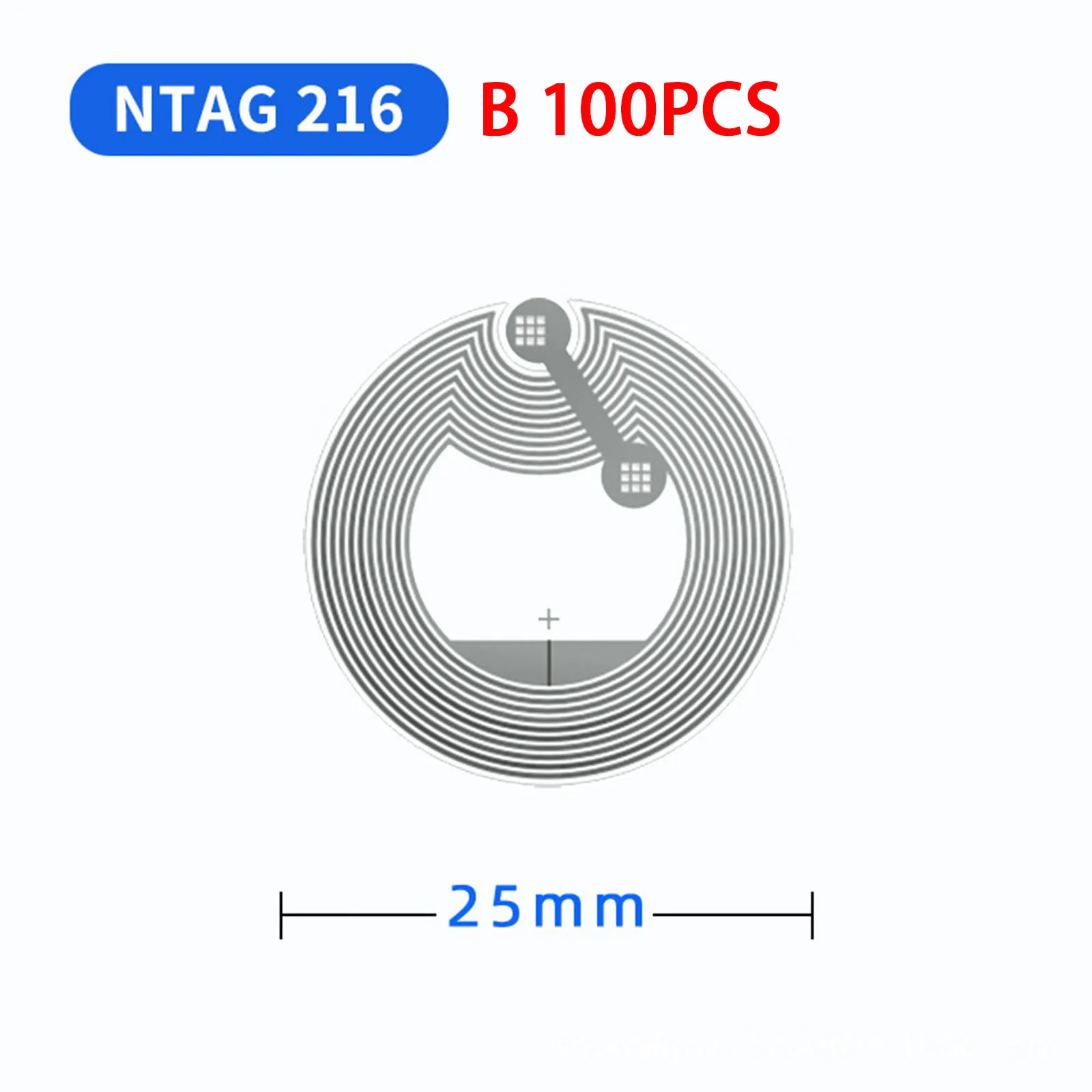 100 Stück NTAG215 NFC-Tags NFC213/215/216 Runde Nass-Inlays Hochfrequenz-Klebeetiketten zur Fälschungssicherung – Detail 8