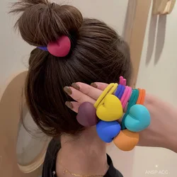 South Korea Large Heart-shaped Hair Accessories Ins Style Popular Cute Girls Children Elastic Hair Rings 2023 Wholesale Price