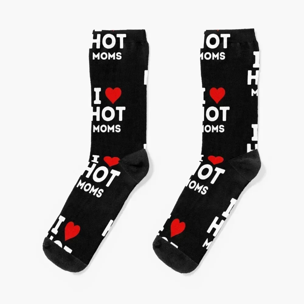 

I Love Hot Moms Socks sheer New year's Ladies Socks Men's