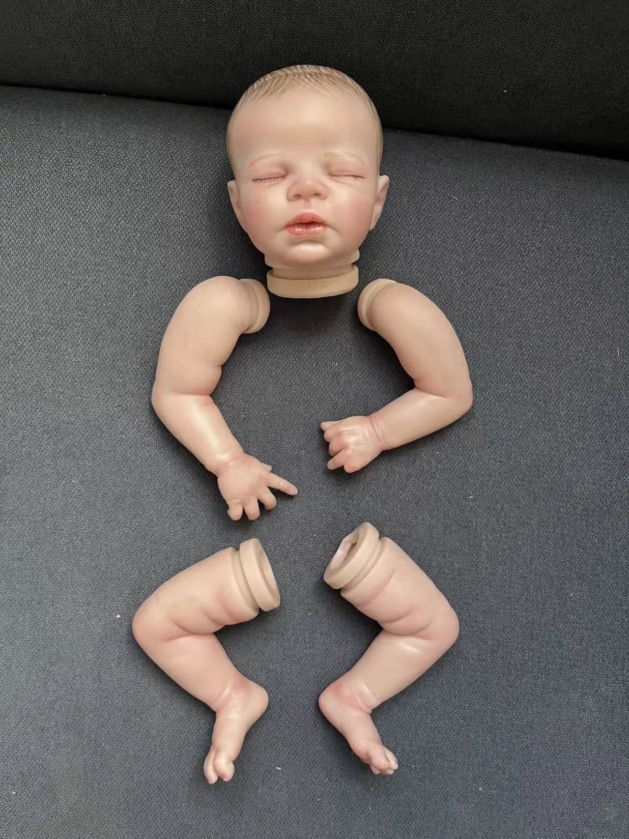 16 polegadas kit boneca reborn zendric já pintado peças de boneca com veias visíveis diy kits reborn bebe reborn nome na parte traseira