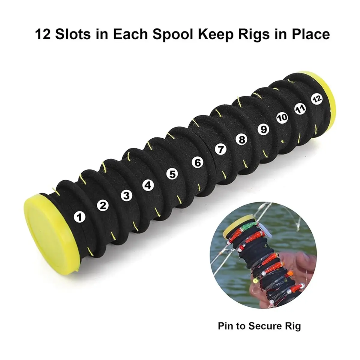 618 Mega Sale 4 Pcs Fishing Line Storage Organizer, Fish Leader Holder with 12 Slots , Spooler Winder, and Hook Keeper