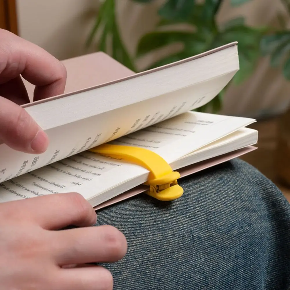 Magnetic Automatic Record Page Markers Reading Tool Silicone Reading Clip Simple Book Insert Bookmark Folder Artistic Gift