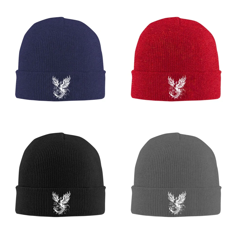 Majestic Phoenix Tattoo Unisex Knitted Hat Outdoor Warm Men Solid Color Crimping Skullies Beanie Cap Hip Hop  Winter Ski Caps